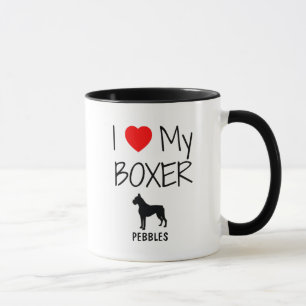 Custom I Liebe My Boxer Tasse