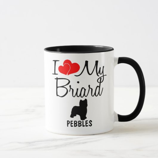 Custom I Liebe My Briard Tasse (Rechts)