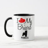 Custom I Liebe My Briard Tasse (Links)