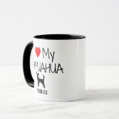 Custom I Liebe My Chihuahua Tasse (Vorderseite Links)