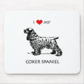 Custom I Liebe My Cocker Spanel Hund Mousepad (Vorne)
