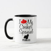 Custom I Liebe My Cocker Spanisch Tasse (Links)