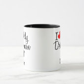 Custom I Liebe My Doberman Dog Tasse (Zentrum)