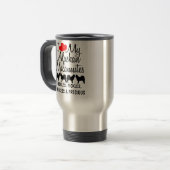 Custom I Liebe My Four Alaskan Malamutes Tasse (Vorderseite Links)
