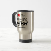 Custom I Liebe My Four Chihuahuas Reisebecher (Vorderseite Links)
