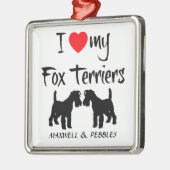 Custom I Liebe My Fox Terrier Ornament Aus Metall (Links)