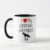 Custom I Liebe My German Shepherd Tasse (Links)