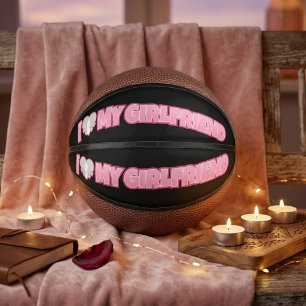 Custom I Liebe My Girlfriend - Foto hinzufügen Mini Basketball