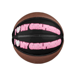 Custom I Liebe My Girlfriend - Foto hinzufügen Mini Basketball