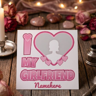 Custom I Liebe My Girlfriend - Foto & Name hinzufü Einladung