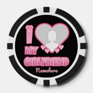 Custom I Liebe My Girlfriend - Foto & Name hinzufü Pokerchips