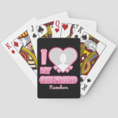Custom I Liebe My Girlfriend - Foto & Name hinzufü Spielkarten (Rückseite)