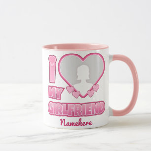 Custom I Liebe My Girlfriend - Foto & Name hinzufü Tasse