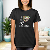 Custom I Liebe My Labrador Niedlich Pet Hund Foto T-Shirt