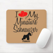 Custom I Liebe My Miniature Schnauzer Mousepad (Mit Mouse)