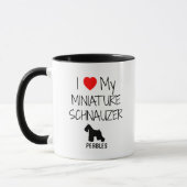 Custom I Liebe My Miniature Schnauzer Tasse (Links)