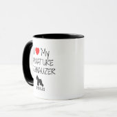 Custom I Liebe My Miniature Schnauzer Tasse (Vorderseite Links)