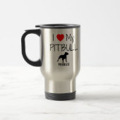 Custom I Liebe My Pitbull Reisebecher (Links)