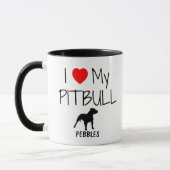 Custom I Liebe My Pitbull Tasse (Links)
