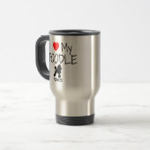 Custom I Liebe My Poodle Reisebecher (Vorderseite Links)
