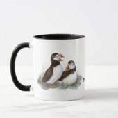 Custom "I Liebe my Puffin", Niedliche Aquarellpuff Tasse (Links)