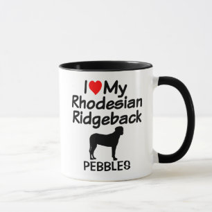 Custom I Liebe My Rhodesian Ridgeback Dog Tasse