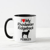 Custom I Liebe My Rhodesian Ridgeback Dog Tasse (Links)