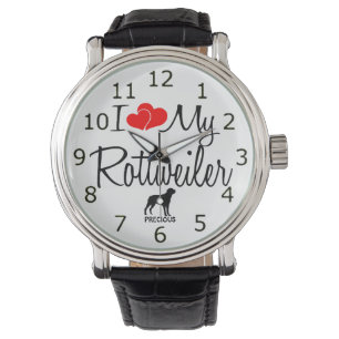 Custom I Liebe My Rottweiler Watch Armbanduhr