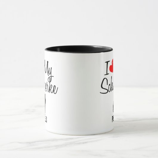 Custom I Liebe My Schipperke Tasse (Zentrum)