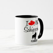 Custom I Liebe My Schipperke Tasse (VorderseiteRechts)
