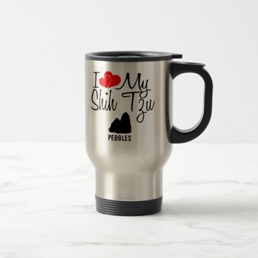 Custom I Liebe My Shih Tzu Tasse (Rechts)