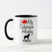 Custom I Liebe My Siberian Husky Hund Tasse (Links)
