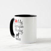 Custom I Liebe My Siberian Husky Hund Tasse (Vorderseite Links)