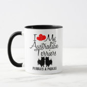 Custom I Liebe My Two Australian Terriers Tasse (Links)