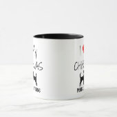 Custom I Liebe My Two Chihuahuuas Tasse (Zentrum)