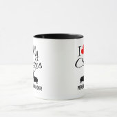 Custom I Liebe My Two Corgis Tasse (Zentrum)