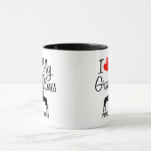 Custom I Liebe My Two Great Danes Tasse (Zentrum)