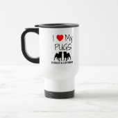 Custom I Liebe My Two Mops Reisebecher (Links)