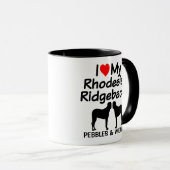 Custom I Liebe My Two Rhodesian Ridgeback Hunde Ta Tasse (VorderseiteRechts)