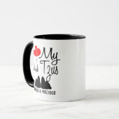 Custom I Liebe My Two Shih Tzus Tasse (Vorderseite Links)