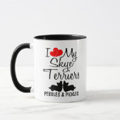 Custom I Liebe My Two Skye Terrier Tasse (Links)