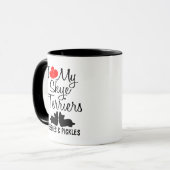 Custom I Liebe My Two Skye Terrier Tasse (Vorderseite Links)