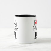 Custom I Liebe My Two Spitz Hunde Tasse (Zentrum)