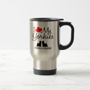 Custom I Liebe My Two Yories Reisebecher