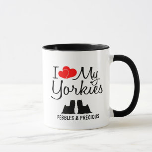Custom I Liebe My Two Yories Tasse