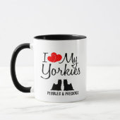 Custom I Liebe My Two Yories Tasse (Links)
