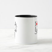 Custom I Liebe My Yorkie Tasse (Zentrum)
