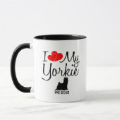 Custom I Liebe My Yorkie Tasse (Links)