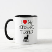 Custom I Liebe My Yorkshire Terrier Tasse (Links)