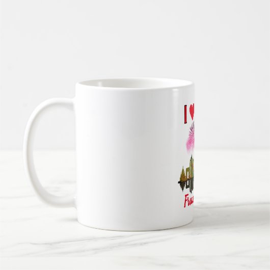 Custom I Liebe Paris bei Night Skyline Fireworks Kaffeetasse (Links)